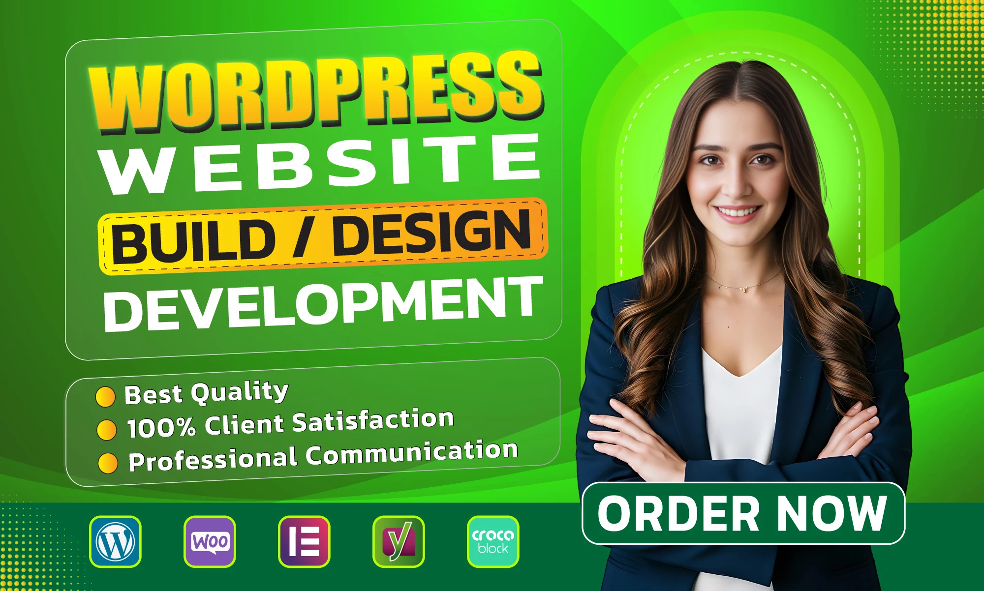 I will do wordpress website design, build, redesign or ecommerce website development